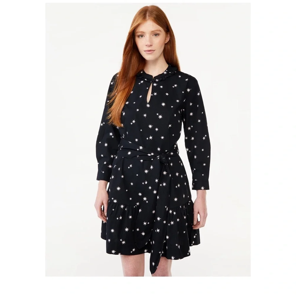 Free assembly belted tiered dress size XS - Picture 1 of 15